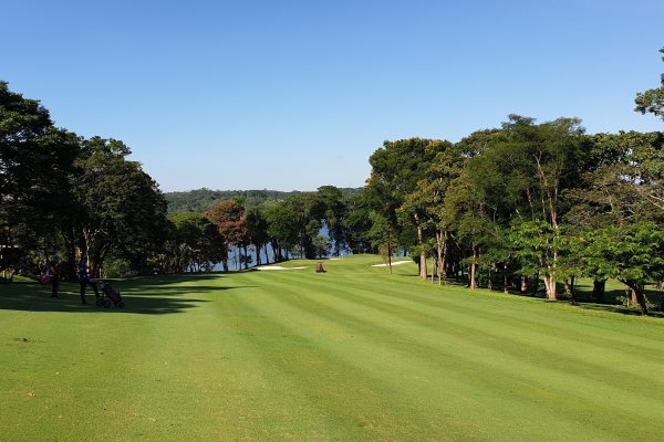 The fairway of hole 17 of the Sao Paulo Clube de Campo golf course.