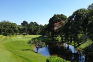 The first hole of the Campo Golf Sao Paulo Club and golf Course.