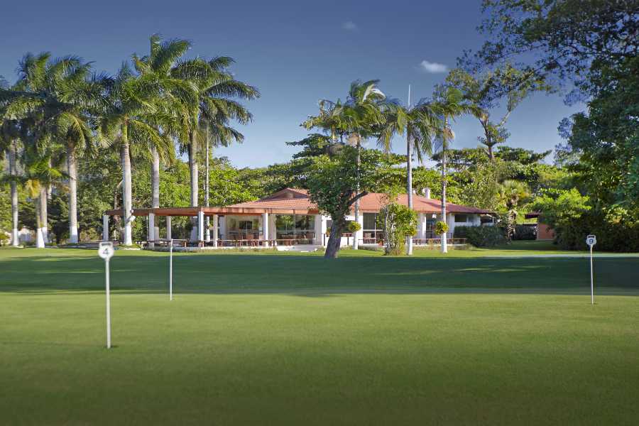 At the Guaruja GC the putting green is front of the clubhouse