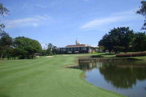 The clubhouse of the Sao Paulo golf club.