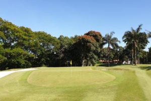 The last green of the Sao Paulo Clube de Campo golf course.
