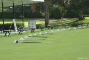 The drivingrange of the Sao Paulo golf club.