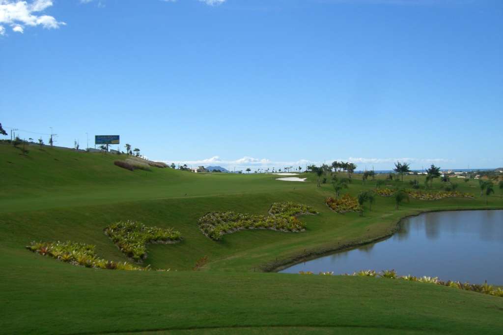 Lake of the golf course of the Costao golf club in Florianopolis.