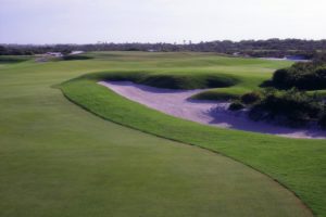 Dogleg of the golf course of the Iberostar Praia do Forte golf club.
