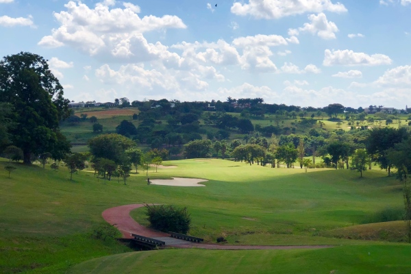 Fairway of the course of the Fazenda da Grama Country golf club in Itupeva.