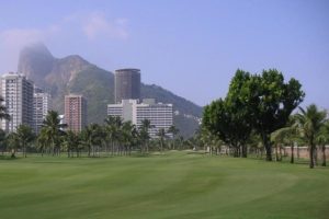 Fast game of the course of the Gavea golf club in Rio de Janeiro.