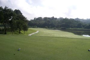 Dogleg of the course of the Sao Fernando golf club in Cotia.