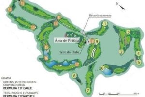 Map of the golf course of the Vista Verde golf club.